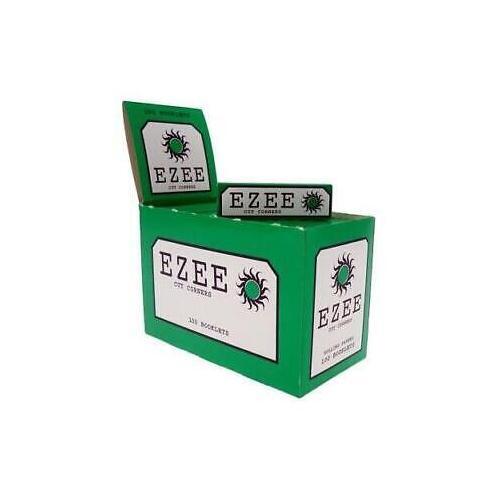 New Full Box of Ezee Green Rolling Cigarette Papers Standard Size Cut Corner - Picture 1 of 3