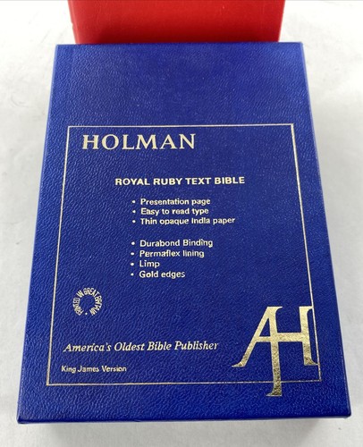 Holman Home Reading Text Bible 1976 KJV with BOX GREAT BRITAIN Vintage - Picture 2 of 12