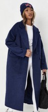 Women’s Missguided Navy Long Coat Size 4