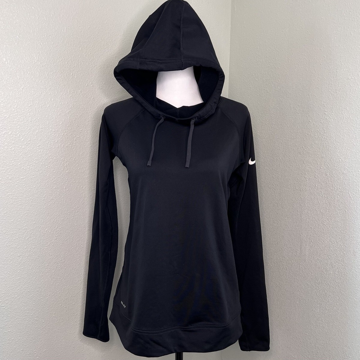 Nike Pro Dri-Fit Women's Black Pullover Hoodie Size M