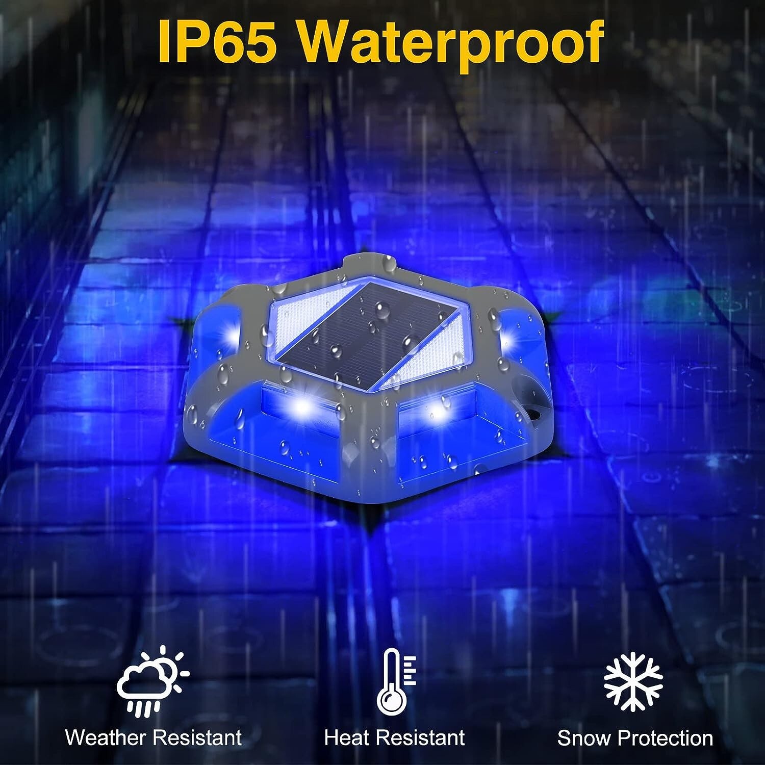 12 Pack Solar Deck Lights Outdoor Solar Driveway Dock Lights Step Lights