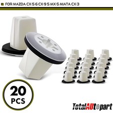 20pcs Screw Grommet With Sealer Retainer Clips For Mazda 2 Cx-3 Cx-5 M4.2 Nylon