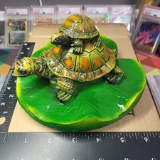 Floating Turtle on Lilly Pad Lotus Resin Pool...