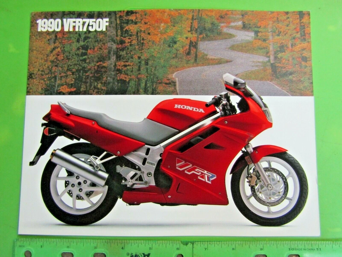1990 HONDA VFR 750 F NOS OEM DEALER S SALES SHEET BROCHURE 2 eBay