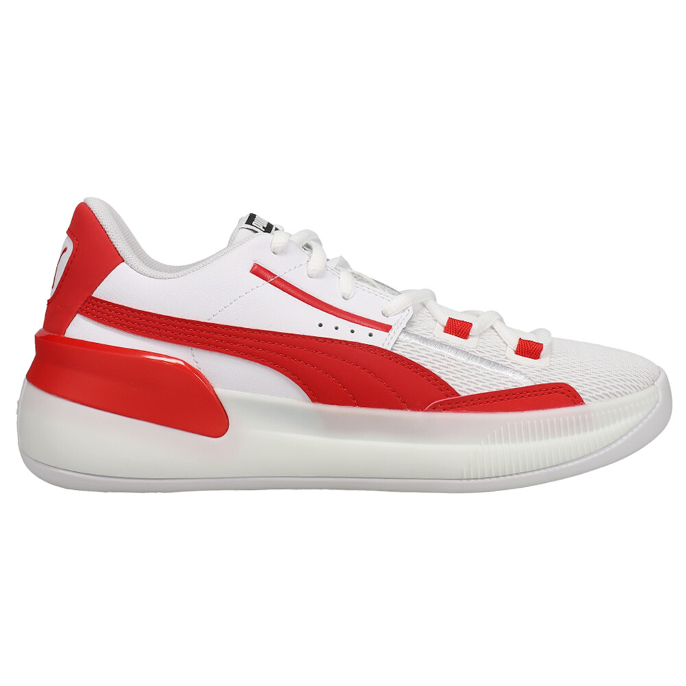 Puma Clyde Hardwood Team Basketball Sneakers for Men in Red and White