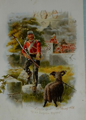 1890 PRINT CAPTURE OF DERBY 1st ~ 95th DERBYSHIRE REGIMENT