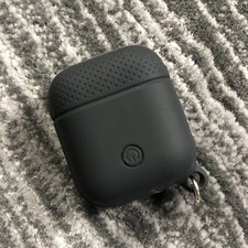 Secure Protective Black Silicone Case for Apple AirPods 1 Piece Split Top