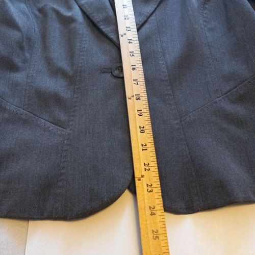 Chaqueta/Blazer Bandolino Elastizado Mezcla Algodón Talla 12 Forrado Carbón Fin de Semana - Imagen 10 de 11