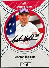 Carter Holton Signed Rookie Trading Card Vanderbilt - Atlanta Braves - Team USA