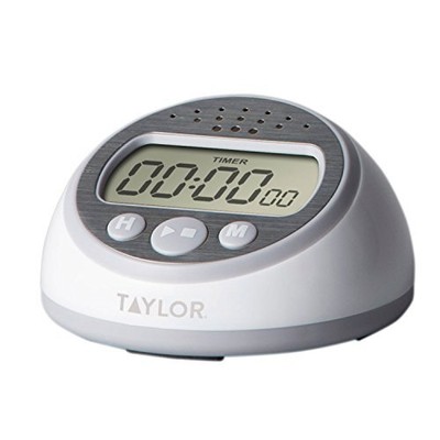 Digital Timer Counts Up and Down for School Learning Projects and Kitchen - Gray