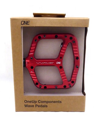 OneUp Components Wave Platform Pedals, Red