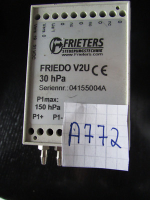 FRIETERS FRIEDO V2U Druckschalter 30hPA ser.0415500 4A P1 max 150 hpa (A772)