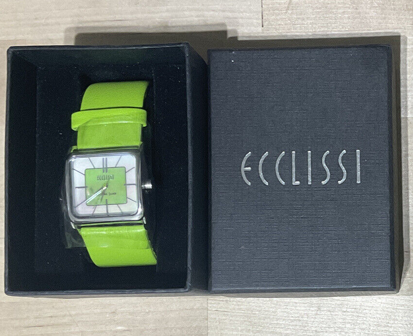 Ecclissi Sterling Silver Ladies  Watch Sublime Green Band