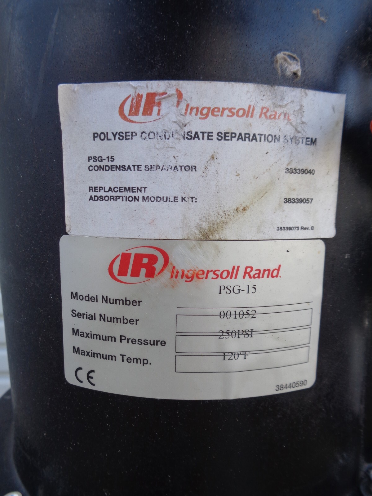 Ingersoll Rand PSG-15 Oil and Water Separator Condensate Air  
