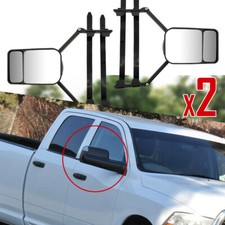 2x Universal Trailer Tow Towing Extension Door Side Mirror Wide Angle Dual View