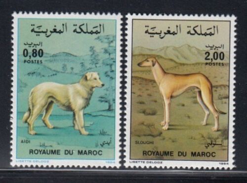 MOROCCO Aidi & Sloughi DOGS MNH set