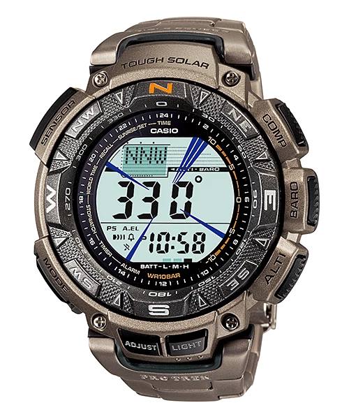 Reloj Casio Protrek Triple Sensor Solar Powered Titanio Hombre PRG-240T-7
