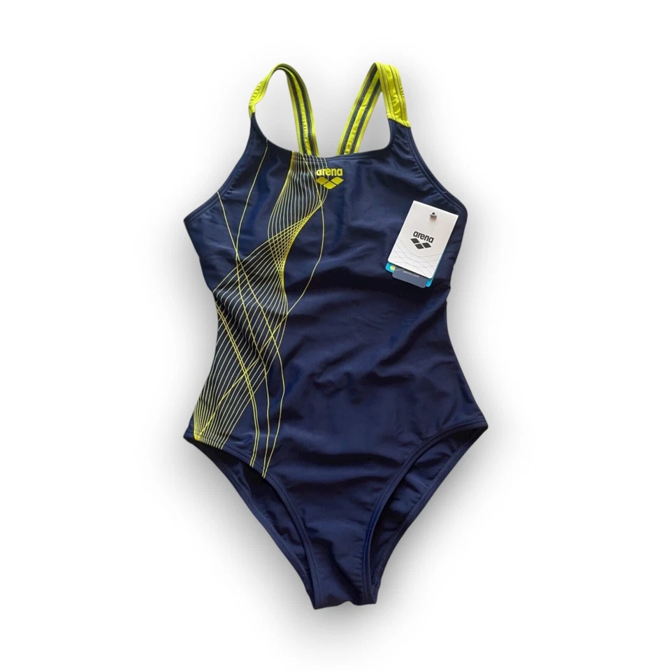 Arena Badeanzug Schwimmanzug Gliding Swim Pro Größe 36 navy-soft grün dunkelblau