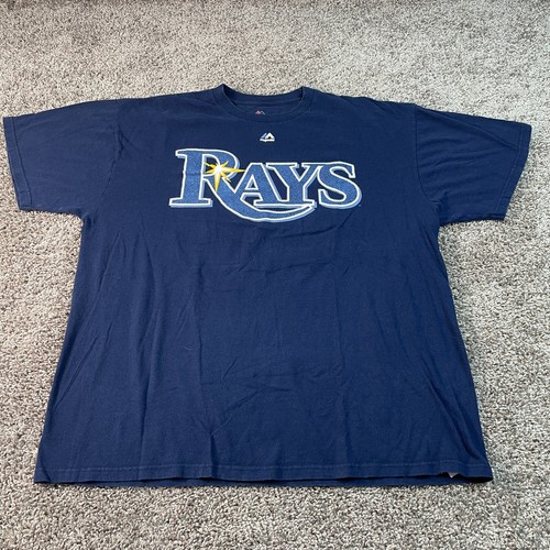 Tampa Bay Rays Shirt Adult Extra Large Blue Baseball Athletic Majestic
