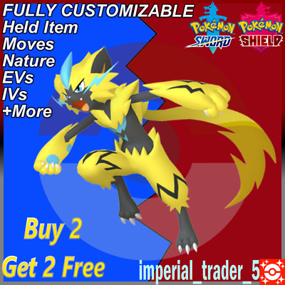 Pokémon Sword and Shield Zeraora W/ Best 6IV Customizable