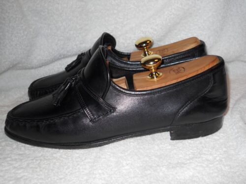 Excellent Cond. Vintage Florsheim Black Leather Tassel Loafer Made In Italy 9D - Picture 2 of 9