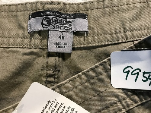 NWT Guide Series men’s flat front solid cargo brindle short size 46 x 11” zip fl - Picture 8 of 9