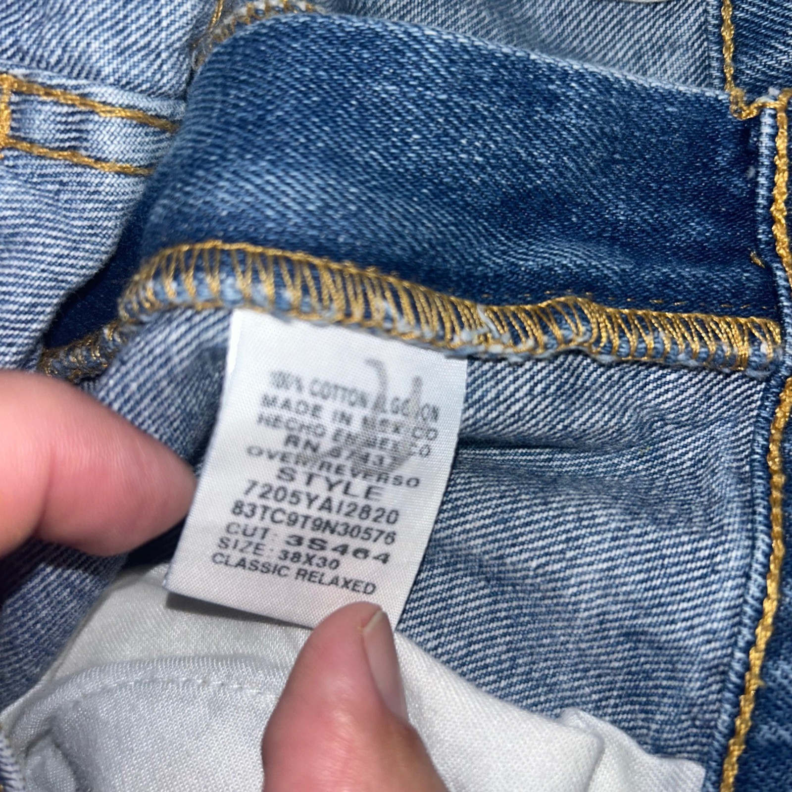 Ralph Lauren Mens 38x30 Blue Classic Relaxed Fit Denim Jeans 7205Y thumbnail 8