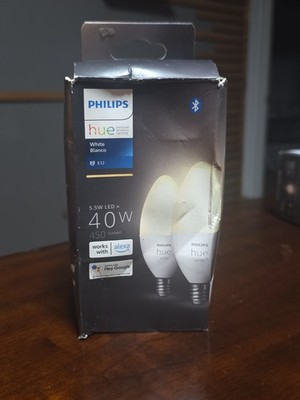 Soft White E12 LED 40W Equivalent Dimmable Smart Light Bulb with Bluetooth2 Pack