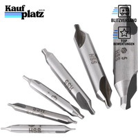 Zentrierbohrer Set 6 StüCk Hss 1-5Mm 60 Grad FüR Drehmaschine Metallbohrer