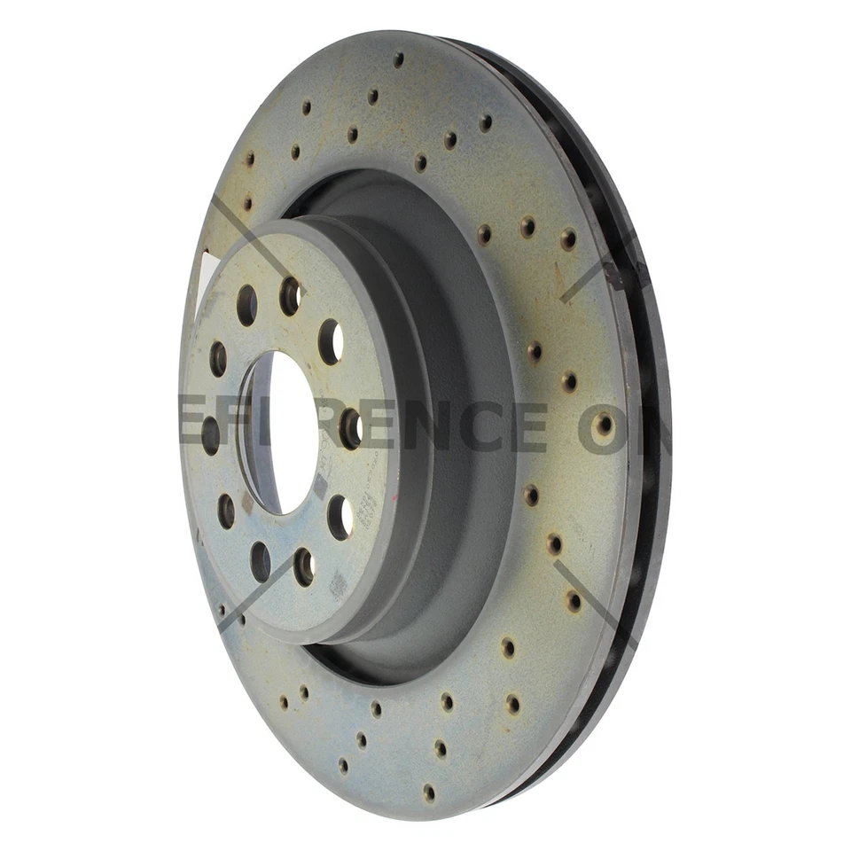 For Maserati Ghibli 2017 Centric SportStop Drilled 1-Piece Rear Brake Rotor Foto 2 de 4