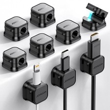 9 Pack Magnetic Cable Clips, Cord Organizer Adhesive Wire Holder  Home