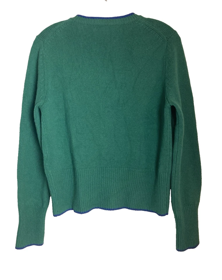 Brooks Brothers Cardigan Sweater 100% Wool Preppy Classic Women Size Large Green - Image 4 of 4