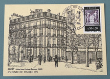 Carte maximum 1976 Journée du Timbre Brest YT 1870 Type Sage