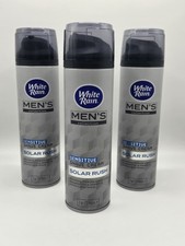3x Men's Collection Solar Rush Sensitive Shaving Cream-White Rain- 3/5oz Bottles