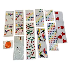 Lot of Mrs. Grossman's Vintage Stickers Retired Fun Colorful Rainbow Hearts