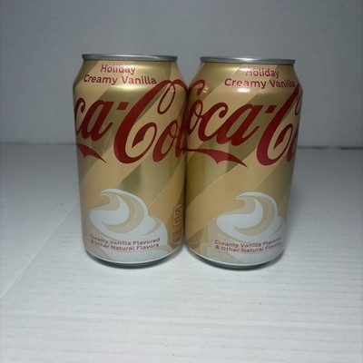 NEW LIMITED EDITION Coca-Cola Holiday Creamy Vanilla Soda (2 Cans) Coke