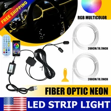 LED Neon Light Strip Waterproof Car Interior Ambient Lighting with APP Control A