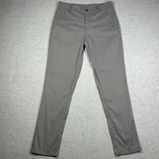 Birddogs Pants Mens 32x32 32x30 Gray Flat Front Chinos Lined Solid Zip Pockets
