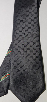 The Black Gucci GG Pattern luxury Tie Brand New WT Gucci Box Priority Shipping