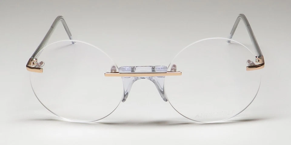 NUEVAS GAFAS ANDY WOLF EPSTEIN SIN MONTURA C CRISTAL FRANCIA REDONDAS PARA HOMBRE METAL Y Foto 3 de 4