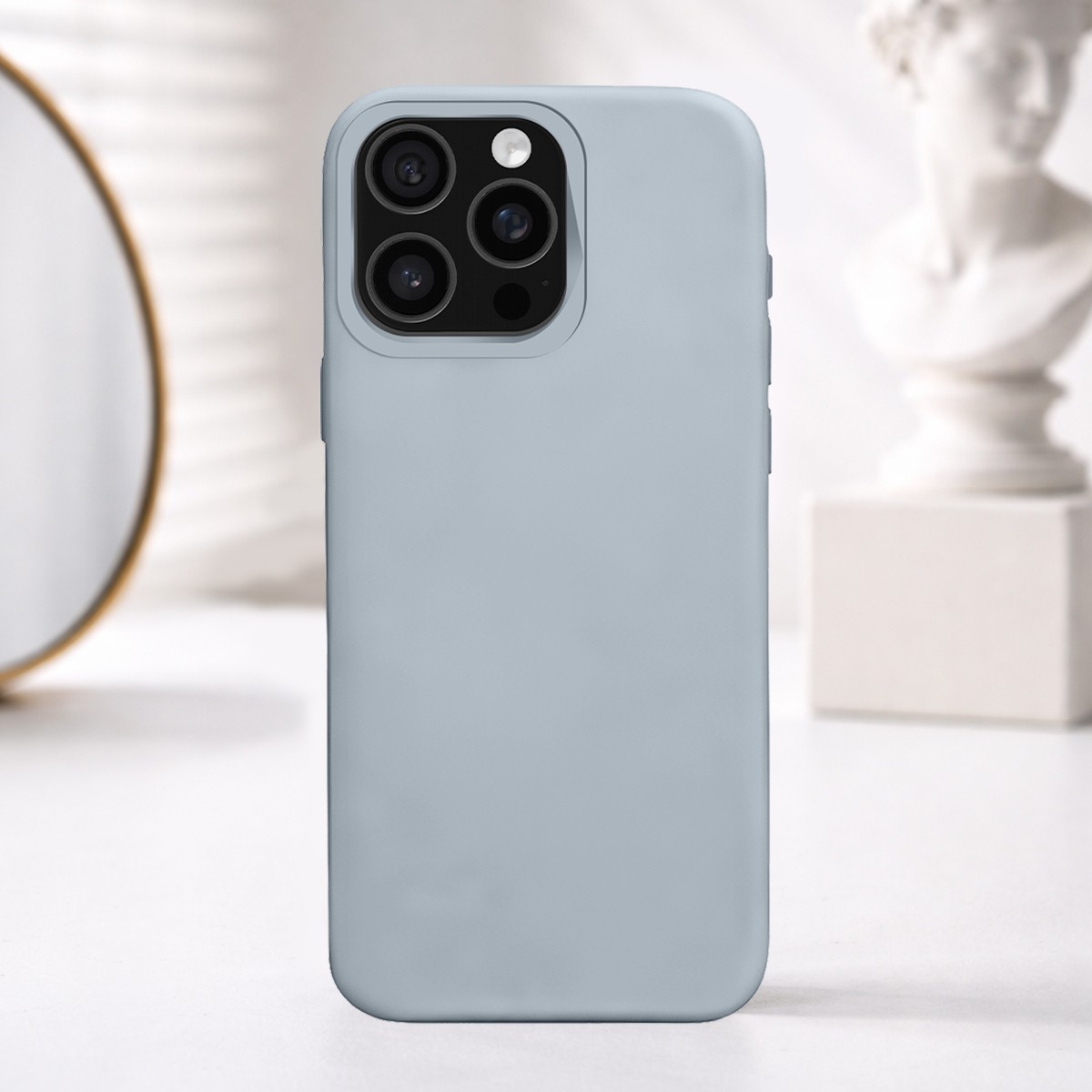 Coque iPhone 16 Pro antichoc Gris Premium en polymère recyclable