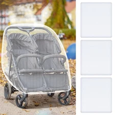 3 Pcs Double Stroller Mosquito Net Breathable Mesh Baby Stroller Net Stroller...