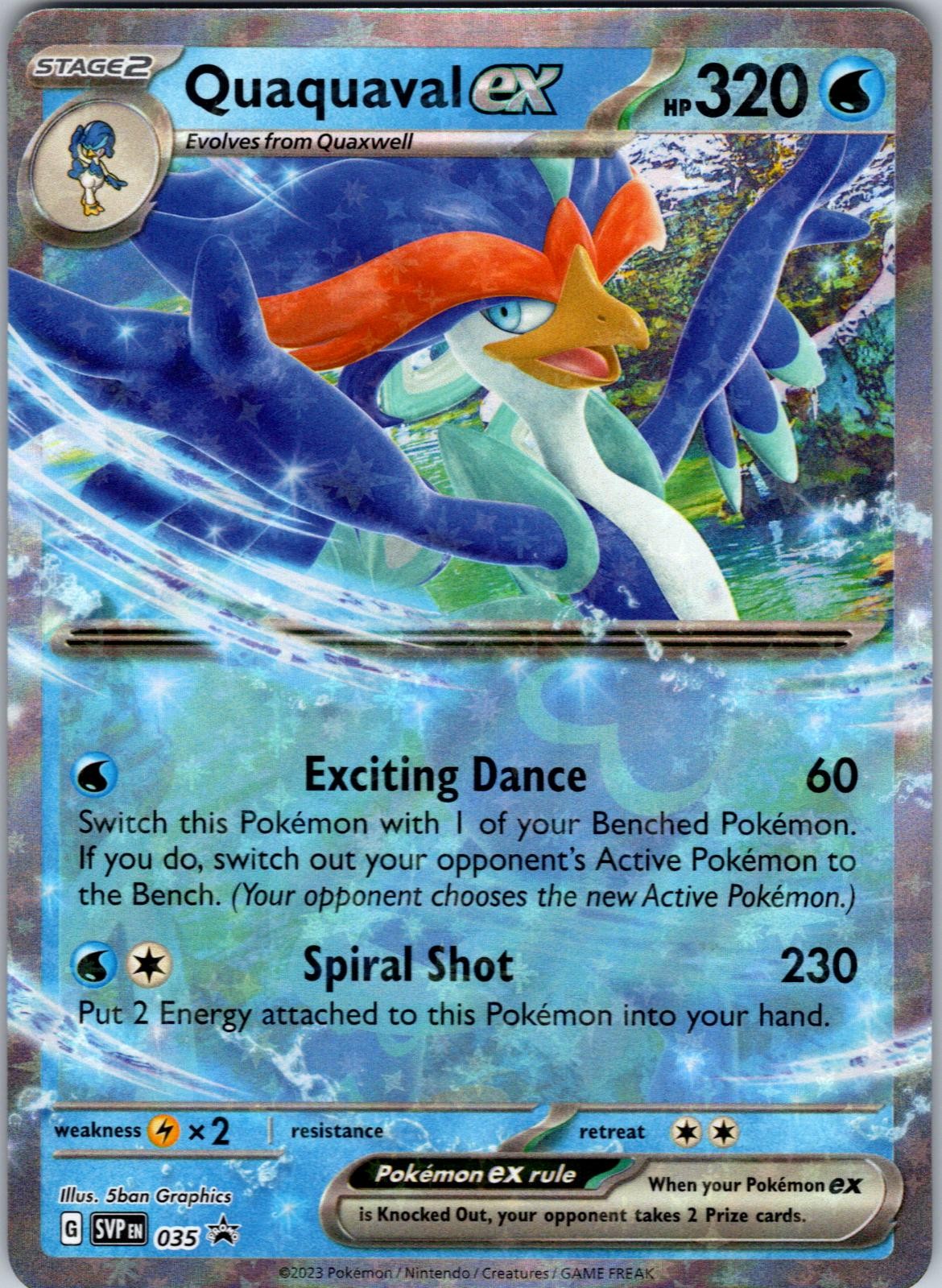 Quaquaval ex 035 Holo Promo Scarlet & Violet Promo Pokemon Near Mint