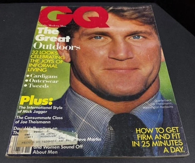 Vtg GQ Gentlemans Quarterly Magazine Nov. 1983 Joe Theismann Mick Jagger Tweed