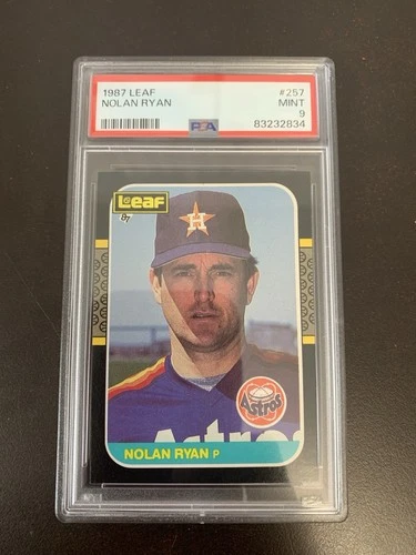 Nolan Ryan Astros 1987 Leaf PSA 9 #257