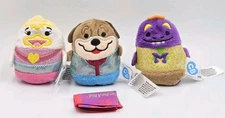 Lot Of 3 Mini 2" Chuck E Cheese Characters Cutie Bean Plush Helen Jasper Munch