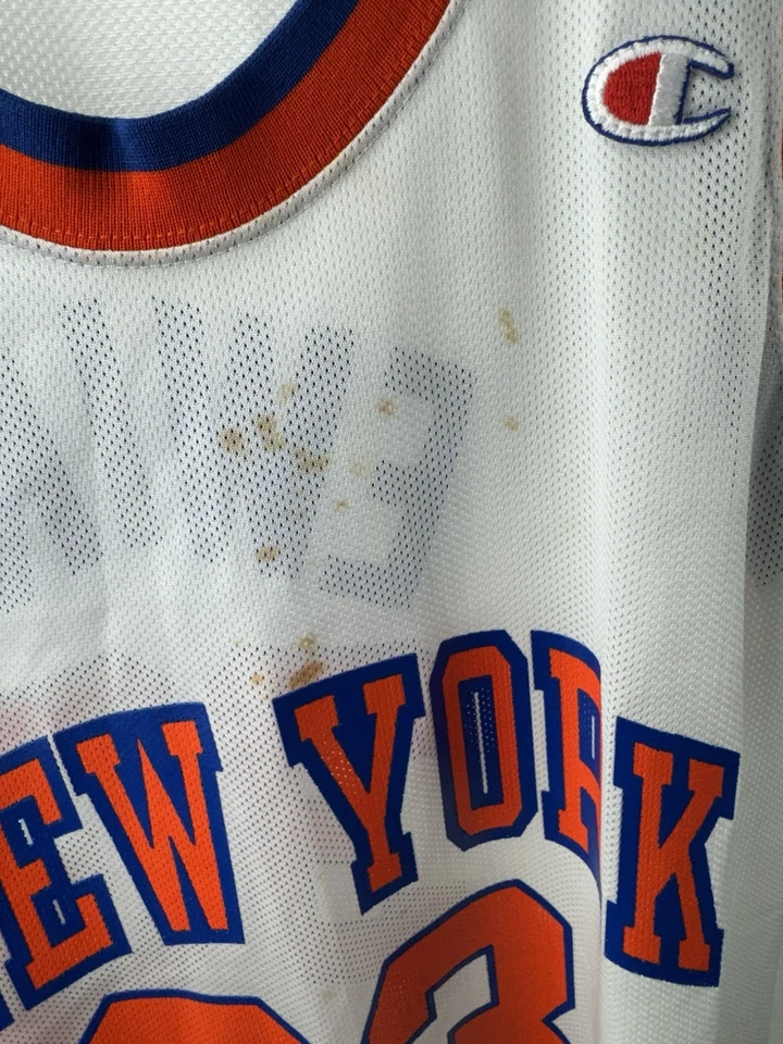 Camiseta deportiva vintage de los 90 NBA New York Knicks #33 Patrick Ewing campeón talla 44 Foto 4 de 4