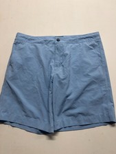 Faherty All Day Chino Shorts Blue Flat Front Casual Golf Travel Beach Mens Sz 35