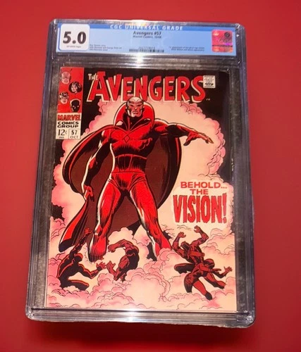 CGC 5.0 Avengers #57 1st App of Vision Marvel 1968 Silver Age Key