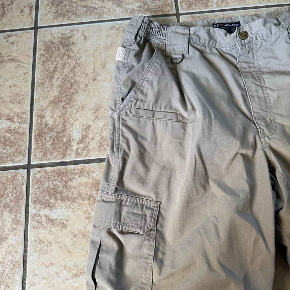 Pantalones cargo 5.11 Tactical Series cintura elástica caqui para hombre talla 34 x 34 Foto 4 de 4